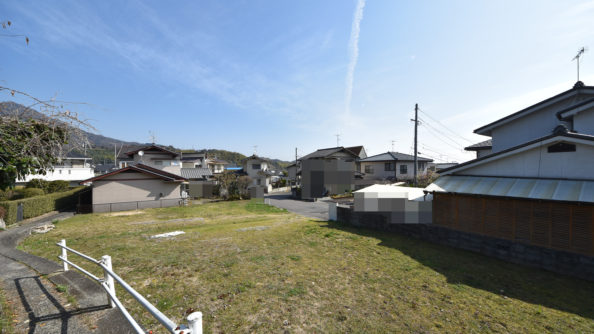 廿日市市上平良(可愛が丘団地)の注文住宅用土地の全景画像