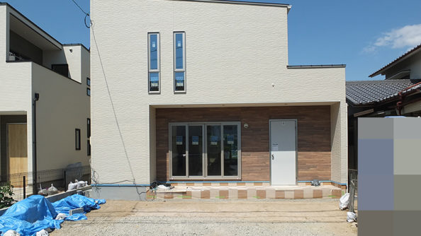 廿日市市佐方2丁目の注文住宅建築現場もうすぐ完成の様子2018.06.15