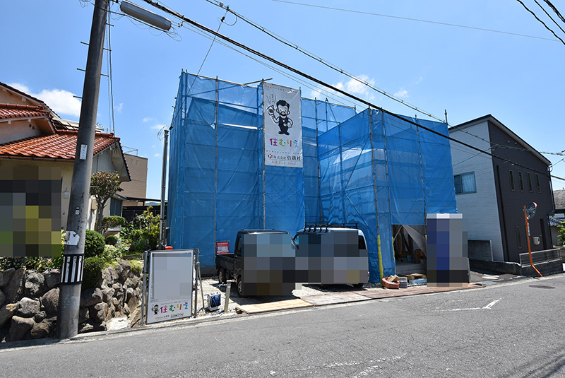 広島市佐伯区三宅3丁目の注文住宅建築現場外観撮影2018.06.16