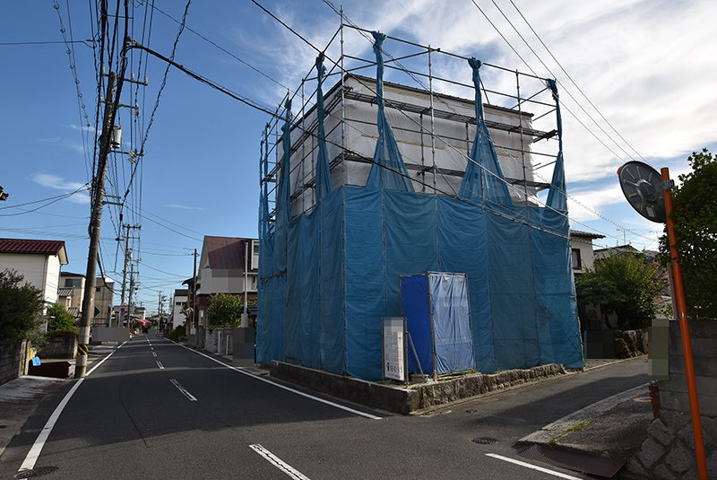 広島市佐伯区利松1 注文住宅A現場外観の様子2018.0827