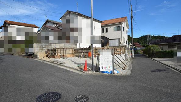 広島市佐伯区利松注文住宅B現場の基礎工事の様子を撮影2018.0827