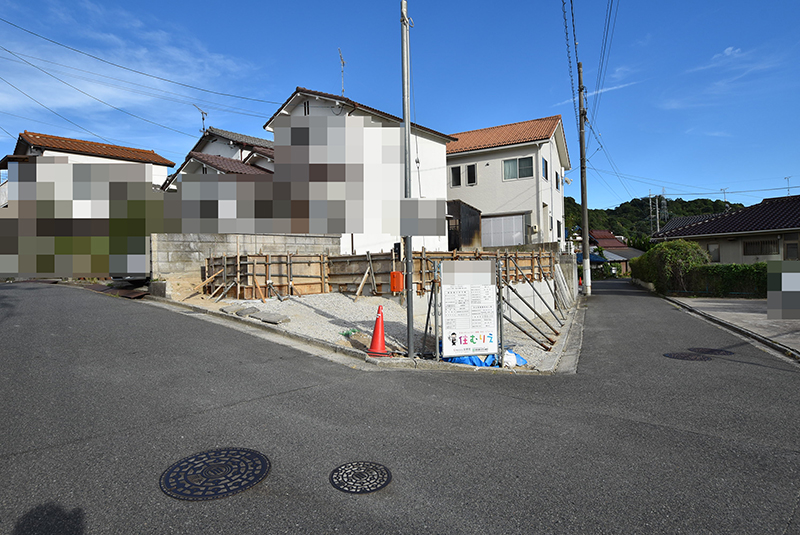 広島市佐伯区利松注文住宅B現場の基礎工事の様子を撮影2018.0827